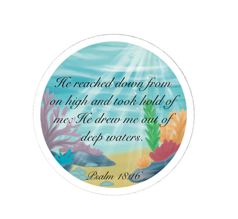 Psalm 18:16 Sticker