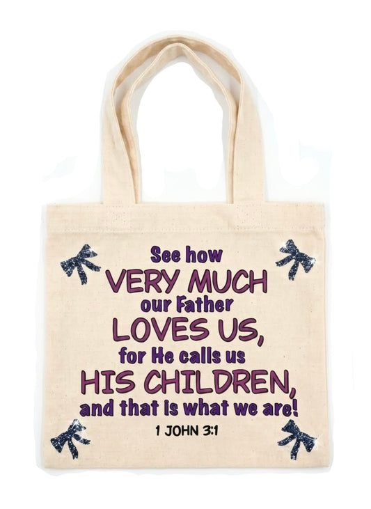 Girls' 1 John 3:1 Tote Bag