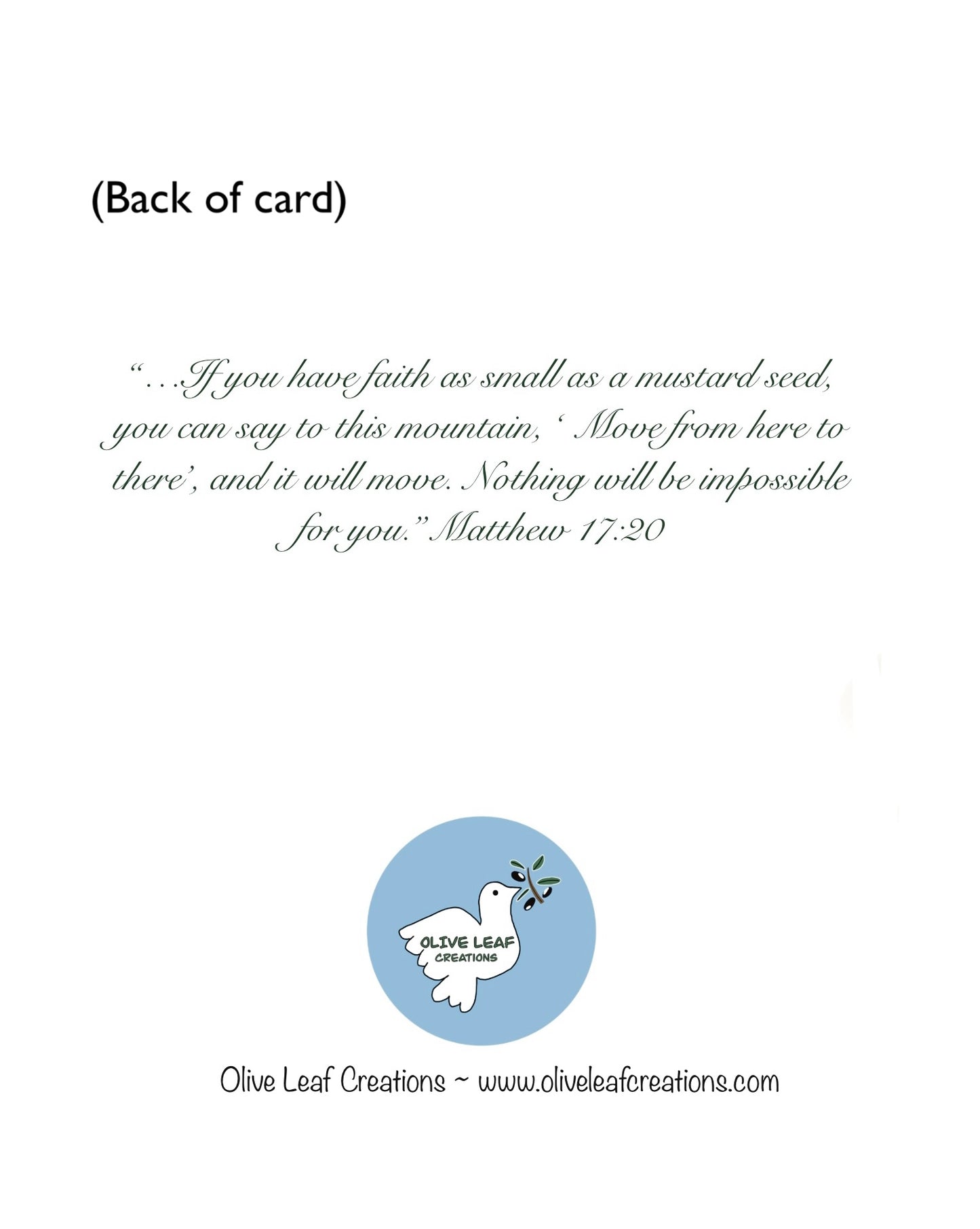 Mustard Seed Greeting Card
