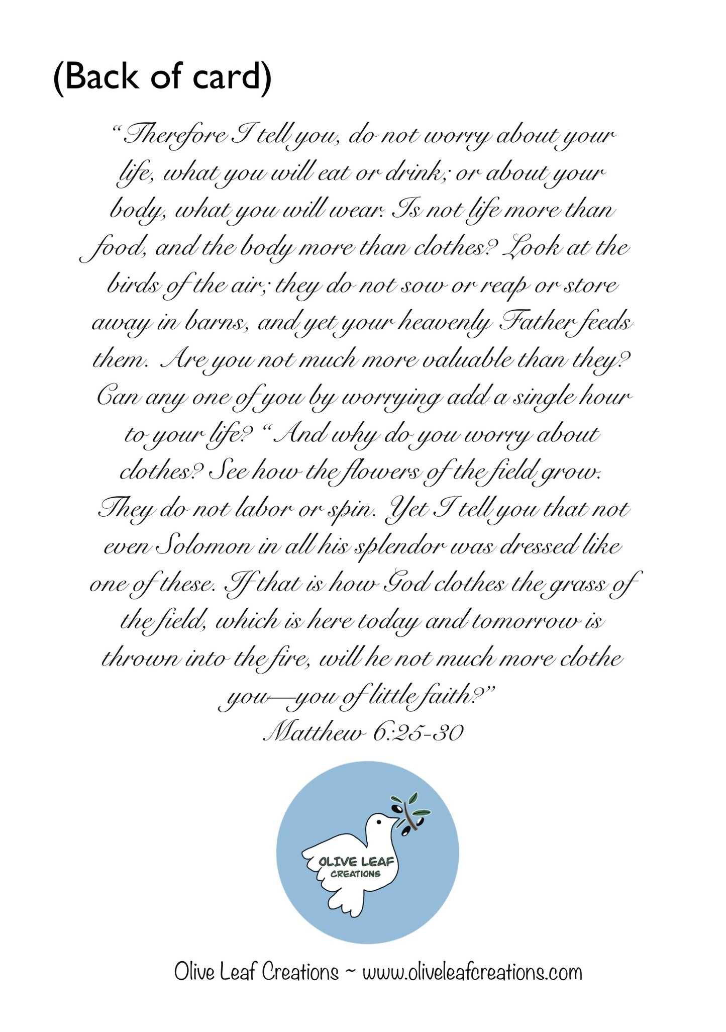 God will take care of you Greeting Card