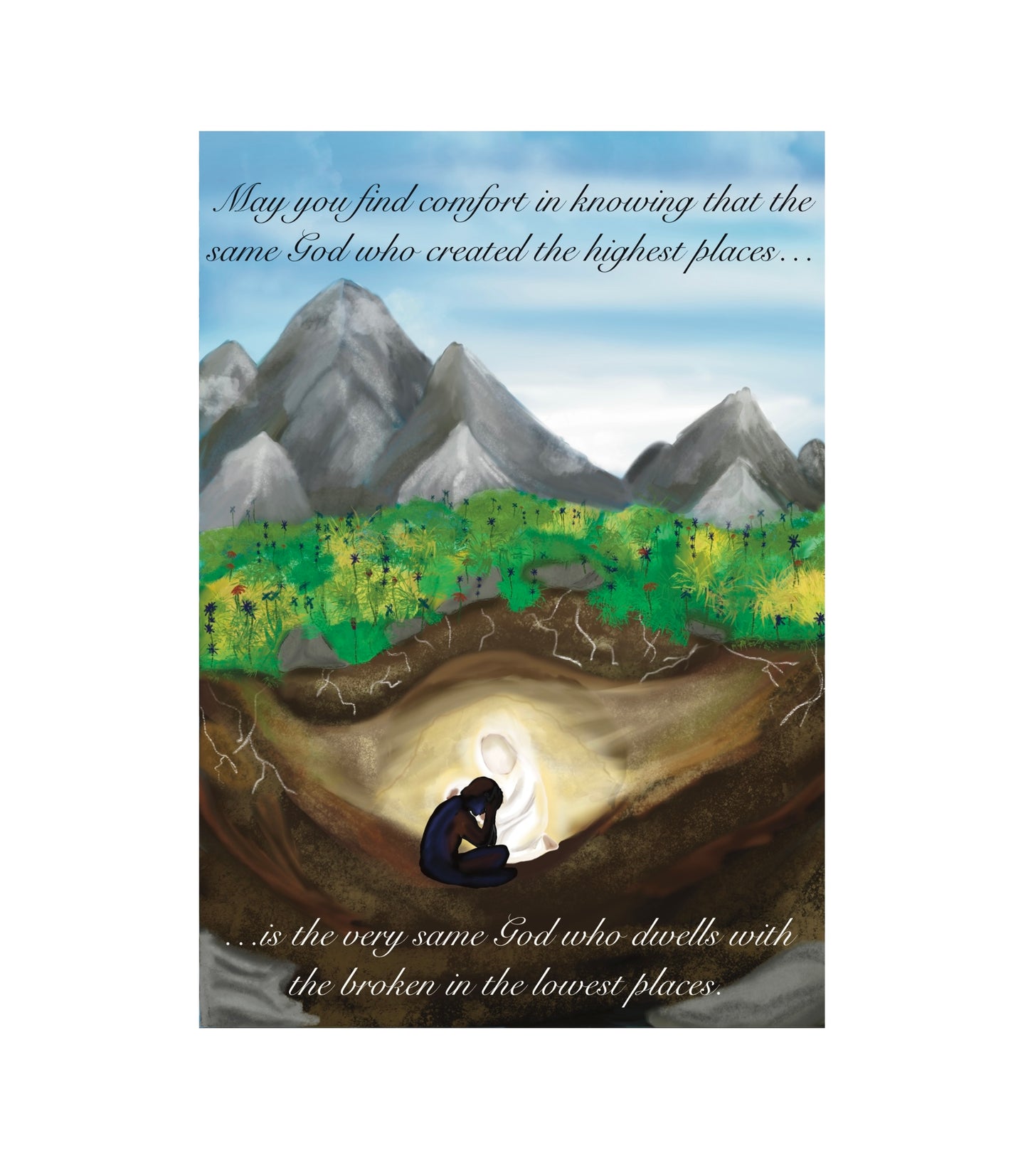 High and Low Places Greeting Card