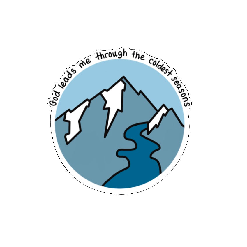God Leads Me Sticker
