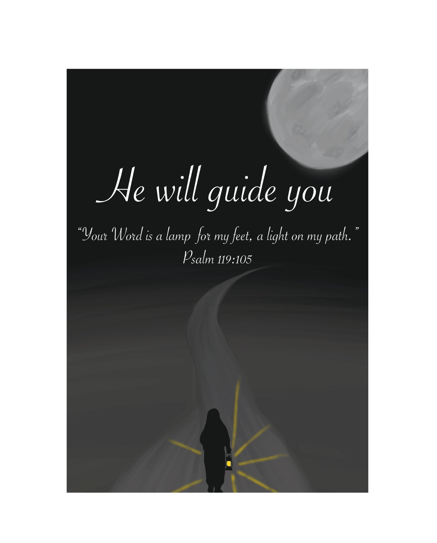 He will guide you Greeting Card