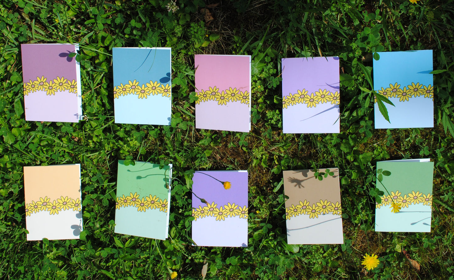 10 Pack of Sunflower Greeting Cards