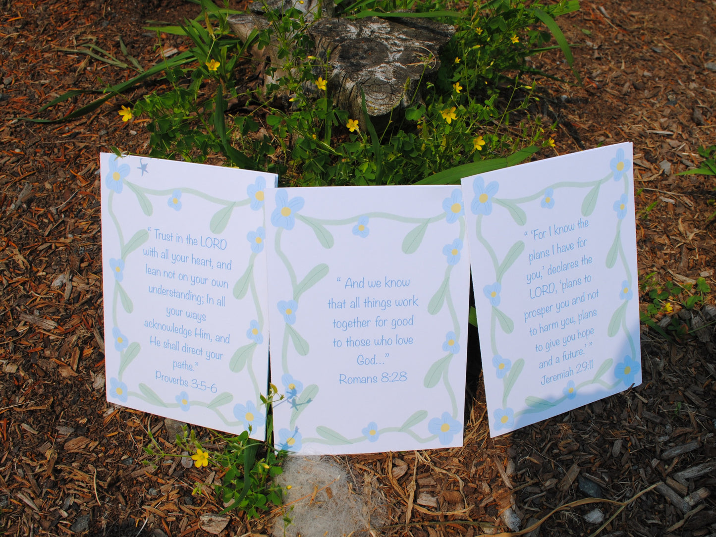 3 Pack of Christian Encouragement Greeting Cards