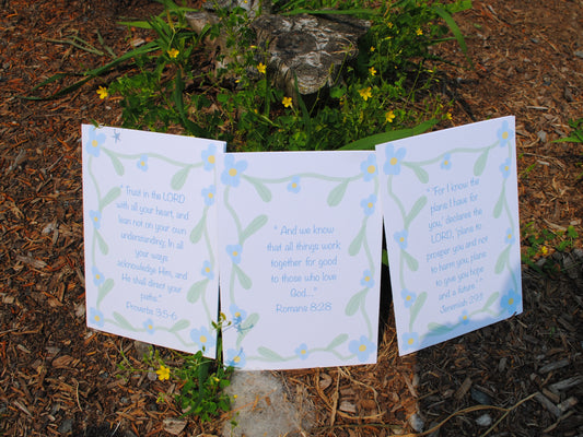 3 Pack of Christian Encouragement Greeting Cards