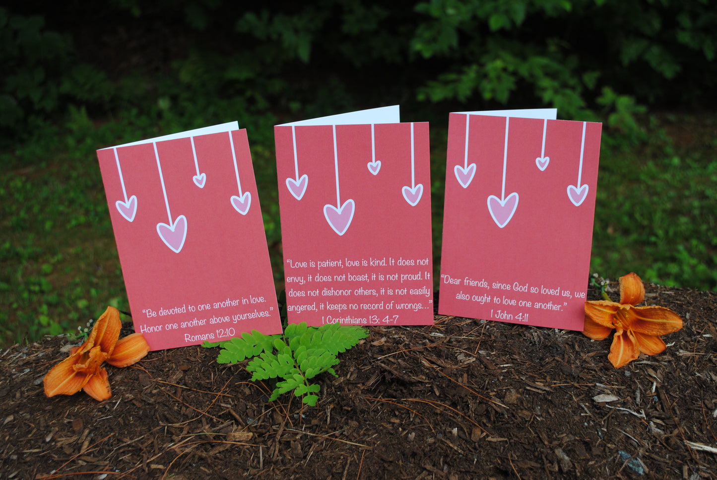 3 Pack of Love Christian Greeting Cards