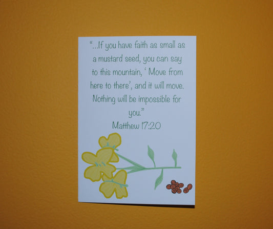 Matthew 17:20 Greeting Card