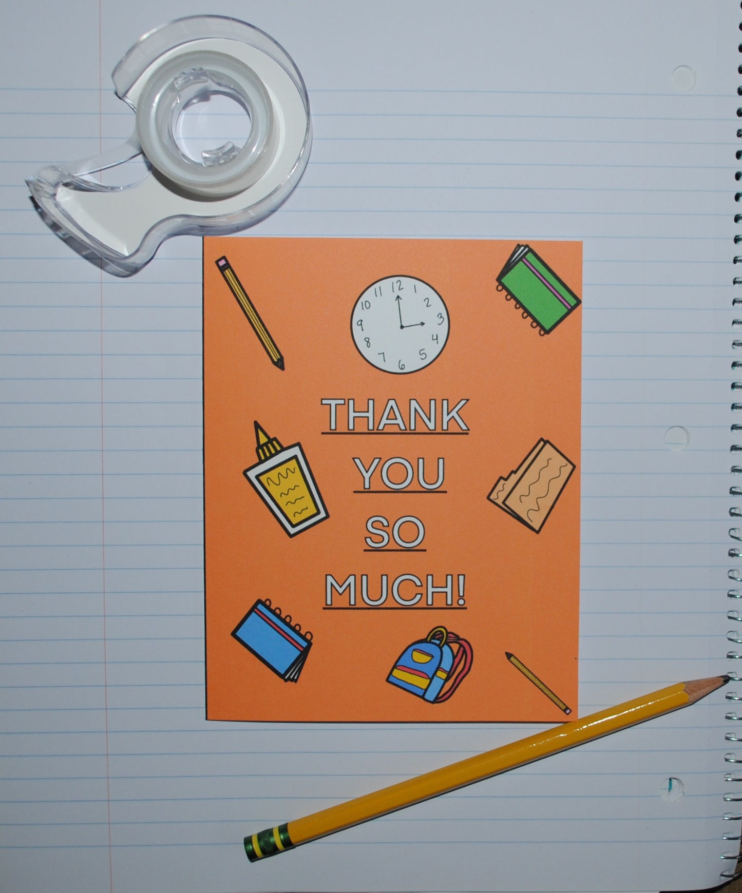 Teacher Pack of Thank You Greeting Cards