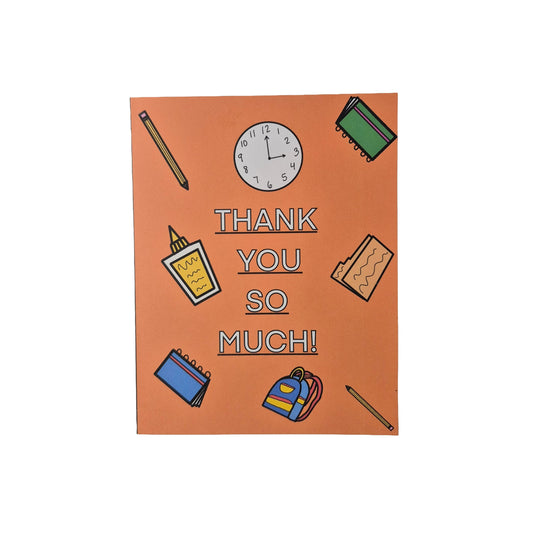 Teacher Pack of Thank You Greeting Cards